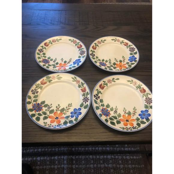 Set of 4 Royal Adam’s Hand painted Titan Ware Plates - 7” - Picture 7 of 8
